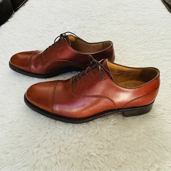 Calzoleria Harris Firenze Rich Brown Leather Oxfords size 9 - Picture 6 of 14